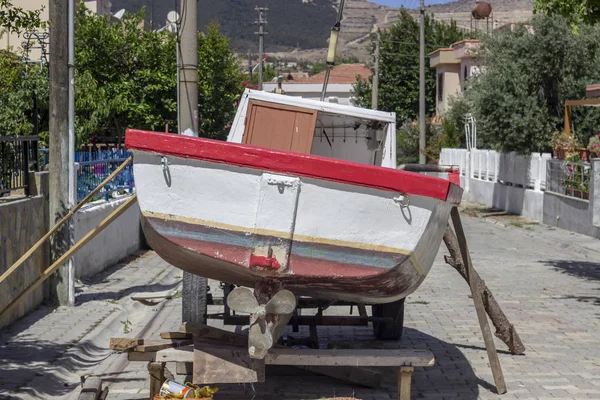 Volver Tiro Mantenimiento Para Barco Pesca Madera — Foto de Stock