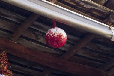 Yakın çekim ateş ile kabak tarafından yapılan kapalı ev nesne