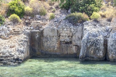 Perspektif çekim tarihi banyo ev kalıntıları Akdeniz Likya insanlara ait olduğu