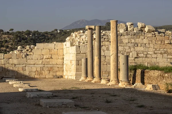 Perspective Shoot Ancient Columns Patara Fethiye — Stock Photo, Image