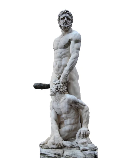 在佛罗伦萨古老的文艺复兴时期希腊神话场景雕塑孤立拍摄 — 图库照片