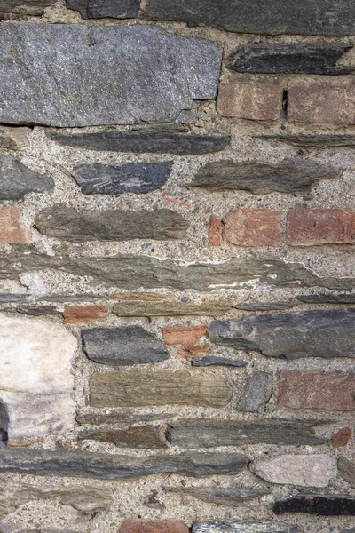 Vertical Framed Masonry Colorful Stone Wall Texture Sample — Stock Photo, Image
