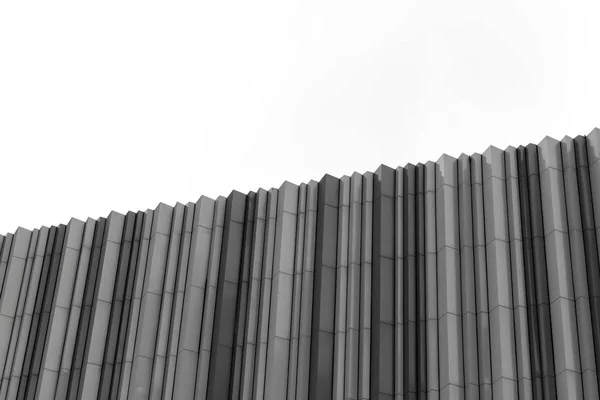 Noir Blanc Angled Tige Propre Mur Composite — Photo