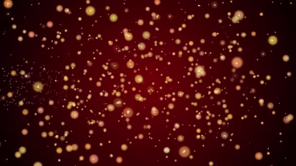 金色的节日贺卡文本与闪闪发光的粒子闪亮的背景为庆祝 — 图库视频影像
