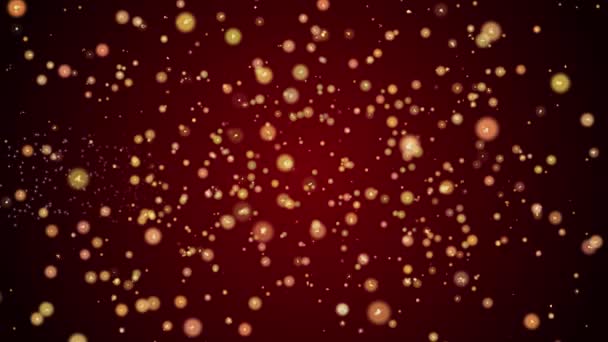 快乐的节日贺卡文本与闪闪发光的粒子闪亮的背景为庆祝 — 图库视频影像