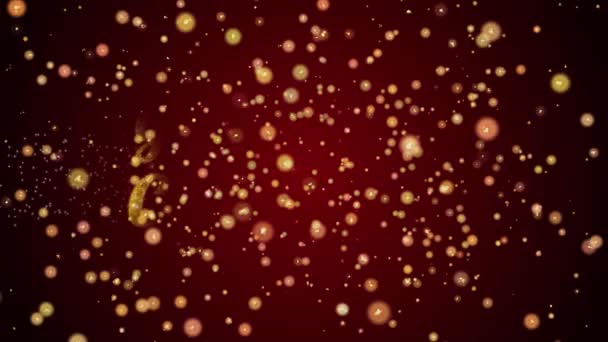 格涅沙 Chaturthi 贺卡文本与闪闪发光的微粒闪亮的背景为庆祝 — 图库视频影像