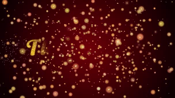 Danke Grußkarte Text Mit Funkelnden Teilchen Glänzenden Hintergrund Für Feier — Stockvideo
