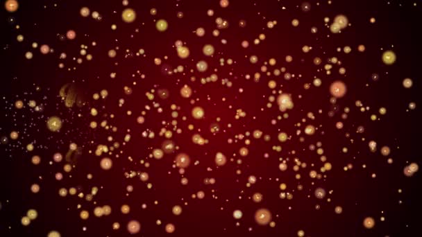 Merry Christmas Happy New Year Greeting Card Text Sparkling Particles — Stock Video