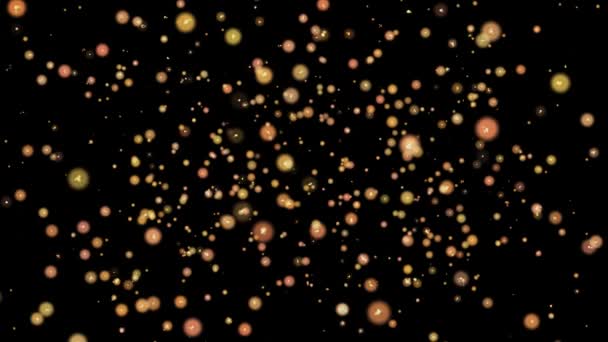 Paillettes Particules Abstraites Feux Artifice Texte Carte Vœux Avec Fond — Video