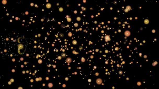 Frohe Weihnachten Abstrakte Partikel Und Feuerwerk Grußkarte Text Mit Glänzend — Stockvideo