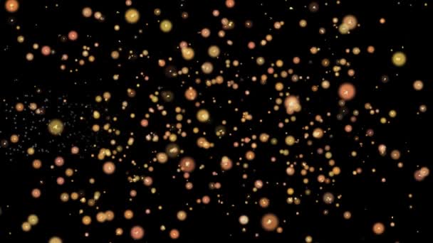 邀请抽象粒子和烟花贺卡文本与闪亮的黑色背景为节日 — 图库视频影像