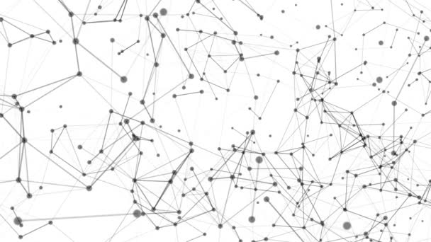 Estrutura Plexo Negro Abstrato Evoluindo Fundo Movimento Com Tecnologia Ciência — Vídeo de Stock