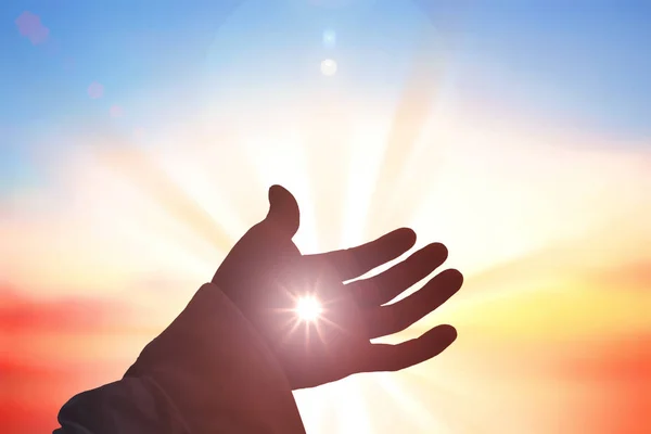 World Day Remembrance God Helping Hand — Stock Photo, Image