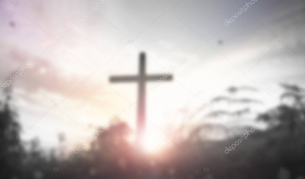 Background image for the church office: The Cross symbol of christian and Jesus Christ