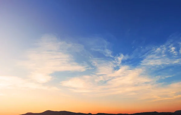 Contexto Conceito Céu Colorido Pôr Sol Dramático Com Céu Cor — Fotografia de Stock