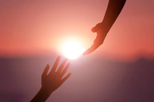 God Help Concept World Peace Day Reaches Out Each Other — Stock Photo, Image