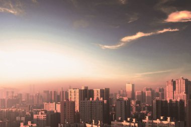 Çevre koruma kavramı: ağır kirli hava ile büyük şehirler