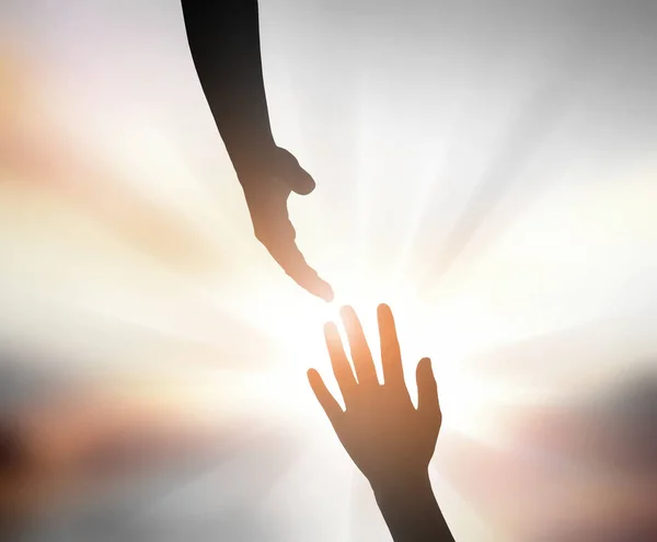 ヘルプの国際平和の日の概念 神の手 — ストック写真