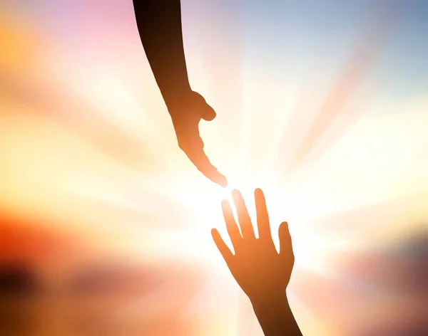 ヘルプの国際平和の日の概念 神の手 — ストック写真