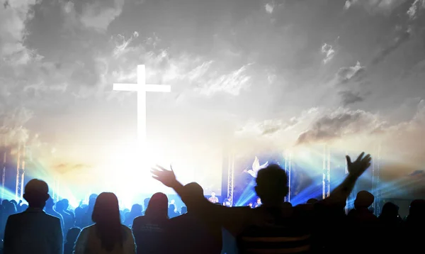 Human Hands Open Palm Worship — Stock Photo, Image