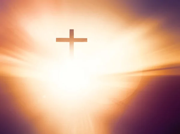 Jesus Christ Birth Death Resurrection Concepttomb Empty Crucifixion Sunrise — Stock Photo, Image