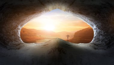İsa Mesih'in Doğum ölüm diriliş kavramı: mezar boş gündoğumu, çarmıha germe ile