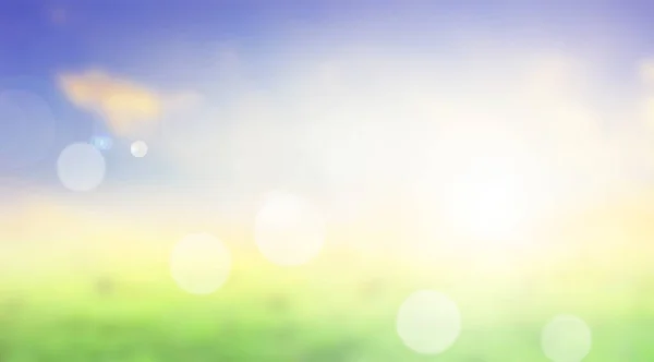 World environment day concept: Sun light and abstract blurred autumn sunrise background