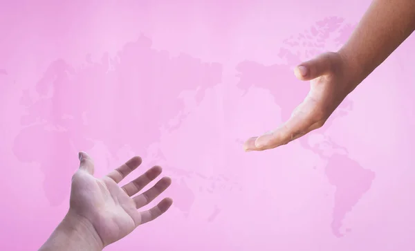 World Cancer Day Concept: Pink World Map