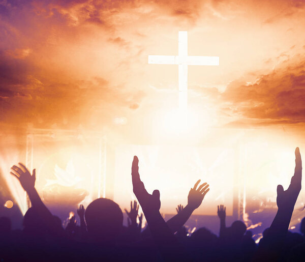 church concept: worship and praise