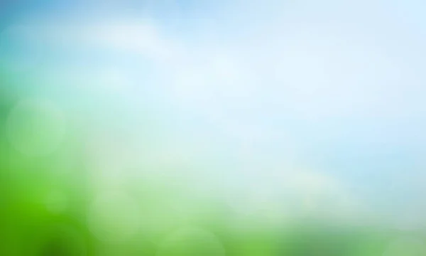 World Environment Day concept: blurred beautiful green nature with blue sky  background