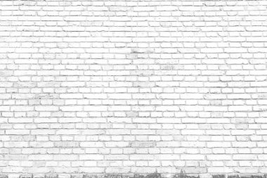 Beyaz doku arkaplan kavramı: kırsal odada beyaz tuğla duvar arkaplanı