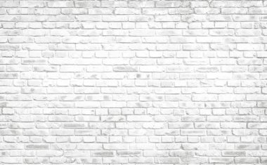 Beyaz doku arkaplan kavramı: kırsal odada beyaz tuğla duvar arkaplanı