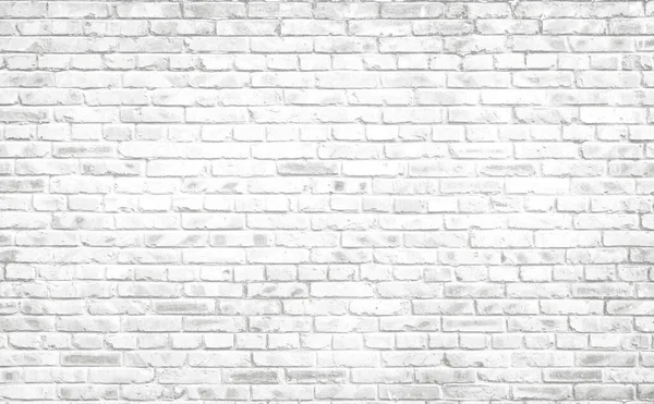Bílá Textura Pozadí Koncept Bílá Cihlová Zeď Pozadí Venkovské Místnosti — Stock fotografie