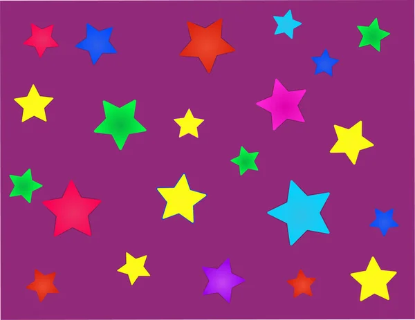 çok renkli yıldız ile mor arka plan