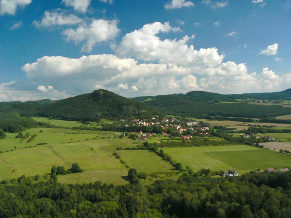 Paesaggio Nella Repubblica Ceca Ceske Stredohori — Foto Stock