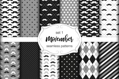 Movember Dikişsiz desen bıyıklı sevimli dizi