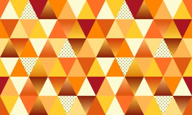 Üçgenler ile soyut geometrik sonbahar Seamless modeli