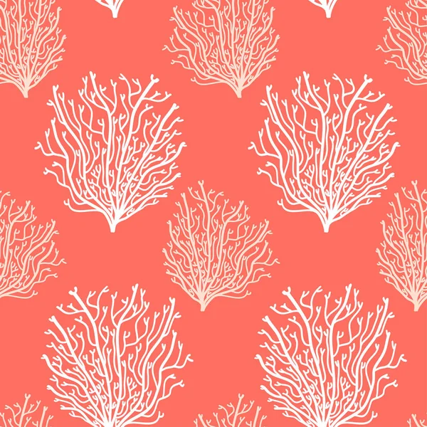 Fondo sin costuras abstracto lindo en colores de moda Living Coral 2019 — Vector de stock