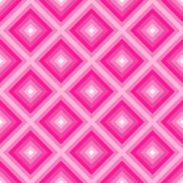 Geometrisch abstrakter Hintergrund mit Rautenformen als Mosaikmuster in der trendigen Farbe Kunststoff-Rosa 2019 — Stockvektor