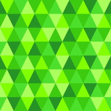 Geometrik sorunsuz arka plan ile üçgen şekiller olarak Mozaik Desen trendy 2019 yılında Ufo yeşil renk