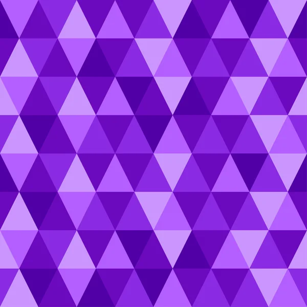 Geometrischer nahtloser abstrakter Hintergrund mit Dreiecksformen als Mosaikmuster in der trendigen Farbe Protonenlila 2019 — Stockvektor