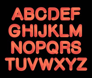 Yumuşak esnek tüp neon 3d degrade alfabe trendy 2019 yılında renk yaşayan mercan