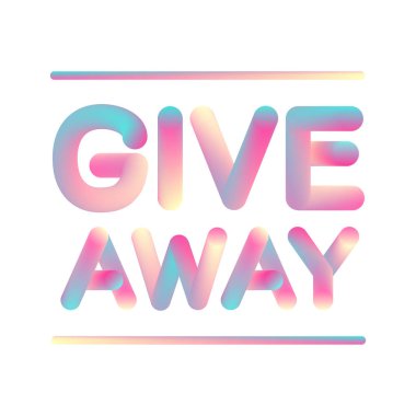 Fütüristik holografik 3d efekti Giveaway sonrası promosyon sosyal ağ için