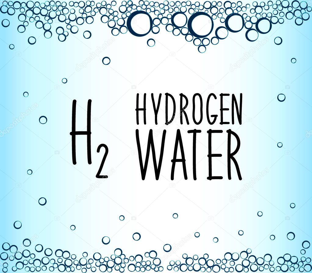 Hydrogen water drinking new technology concept frame