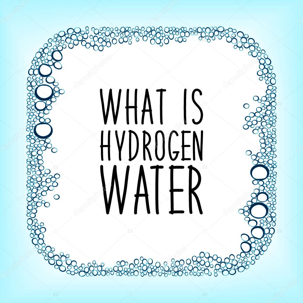 Hydrogen water drinking new technology concept frame