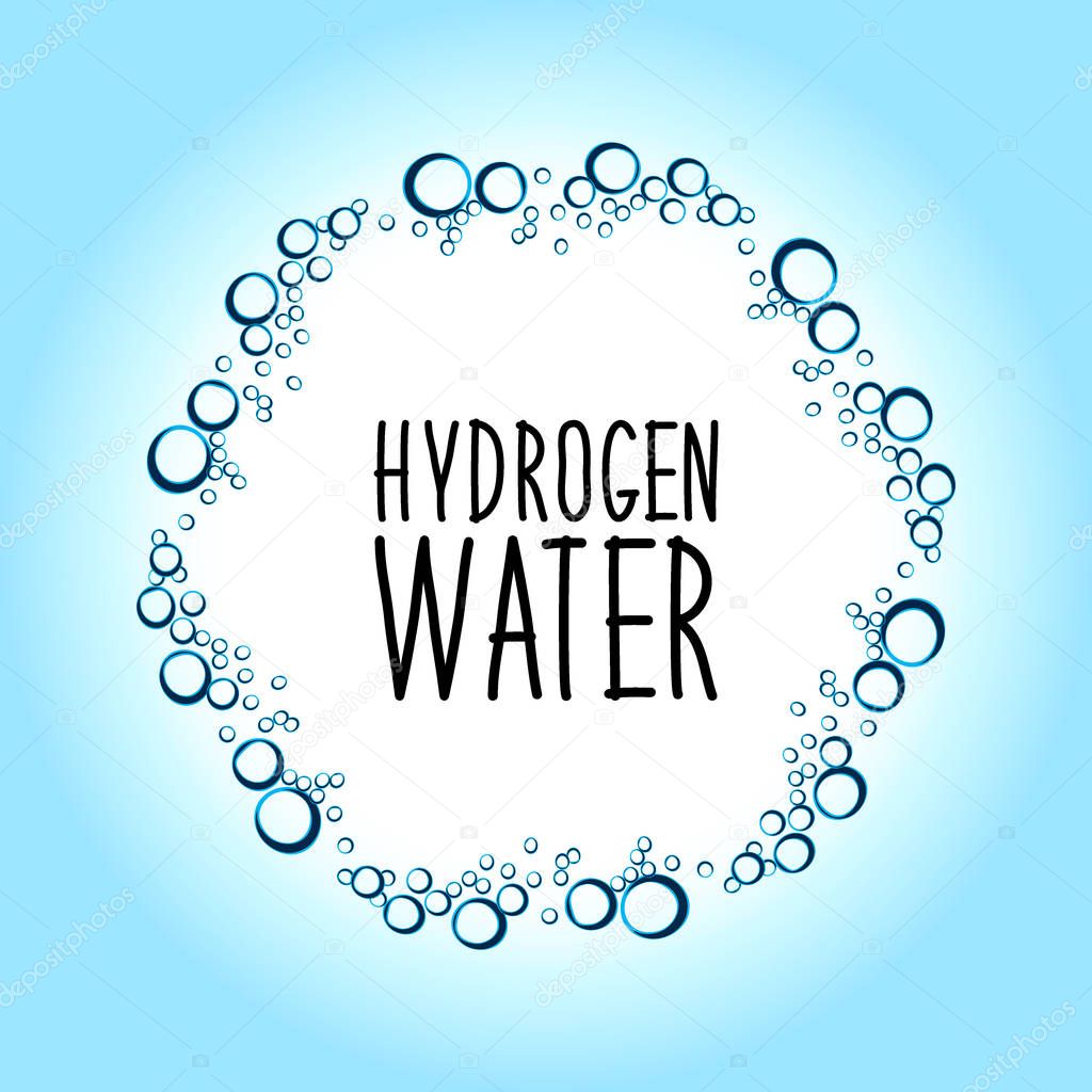 Hydrogen water drinking new technology concept frame