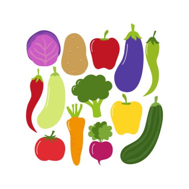 Çeşitli sebzeler ile Sevimli Vegan Menü arka plan