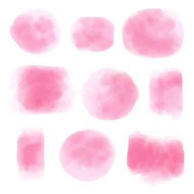 Süsleme elementleri olarak suluboya vektör lekeleri