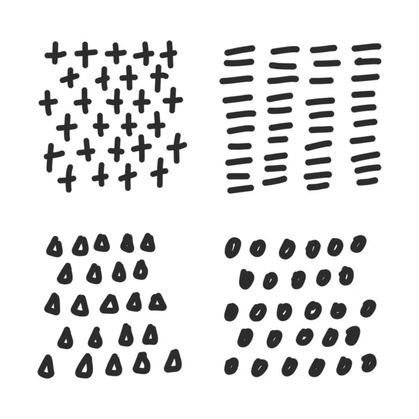 Set von handgezeichneten Linien Kunst abstrakte grafische Elemente für die Dekoration — Stockvektor
