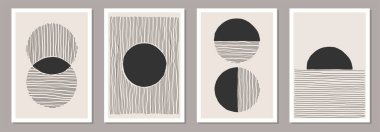 Soyut, yaratıcı, minimalist, el yapımı kompozisyonlar.